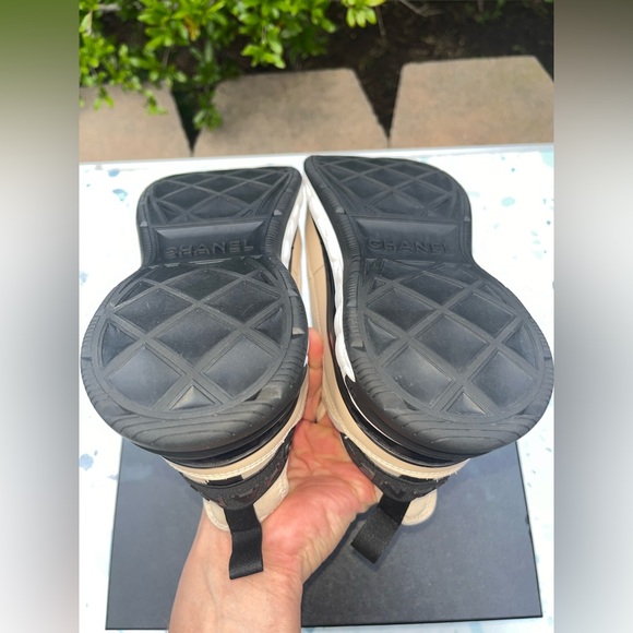 CHANEL Calfskin velvet trainers suede calfskin tpu sneaker G35617 Y53646 CC LOGO - Picture 10 of 16